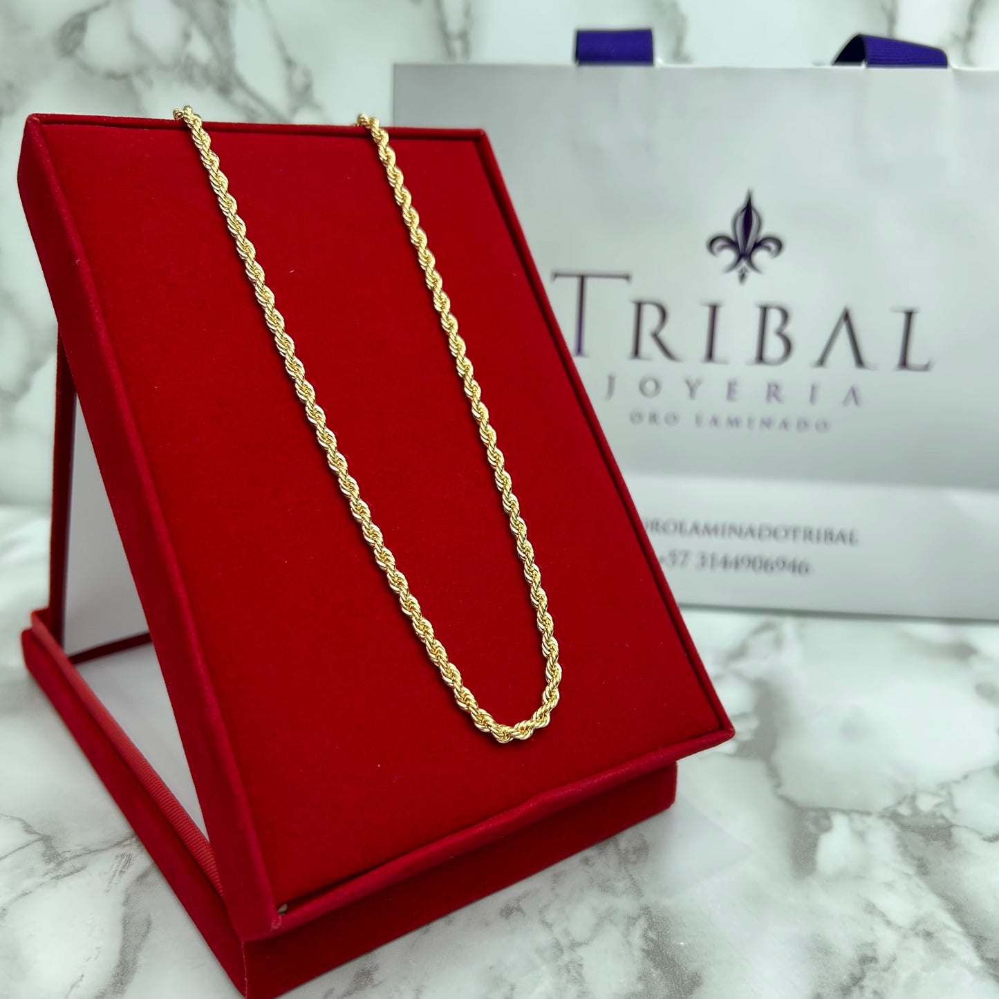 Cadena Lazo Diamantado 3mm