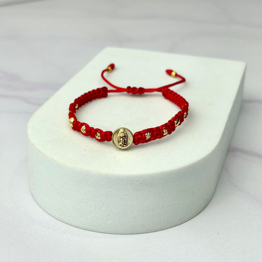 Pulsera Tejida Balin Italy Recubierto HRJ Rosa Mística Oro Laminado 18 K RJ