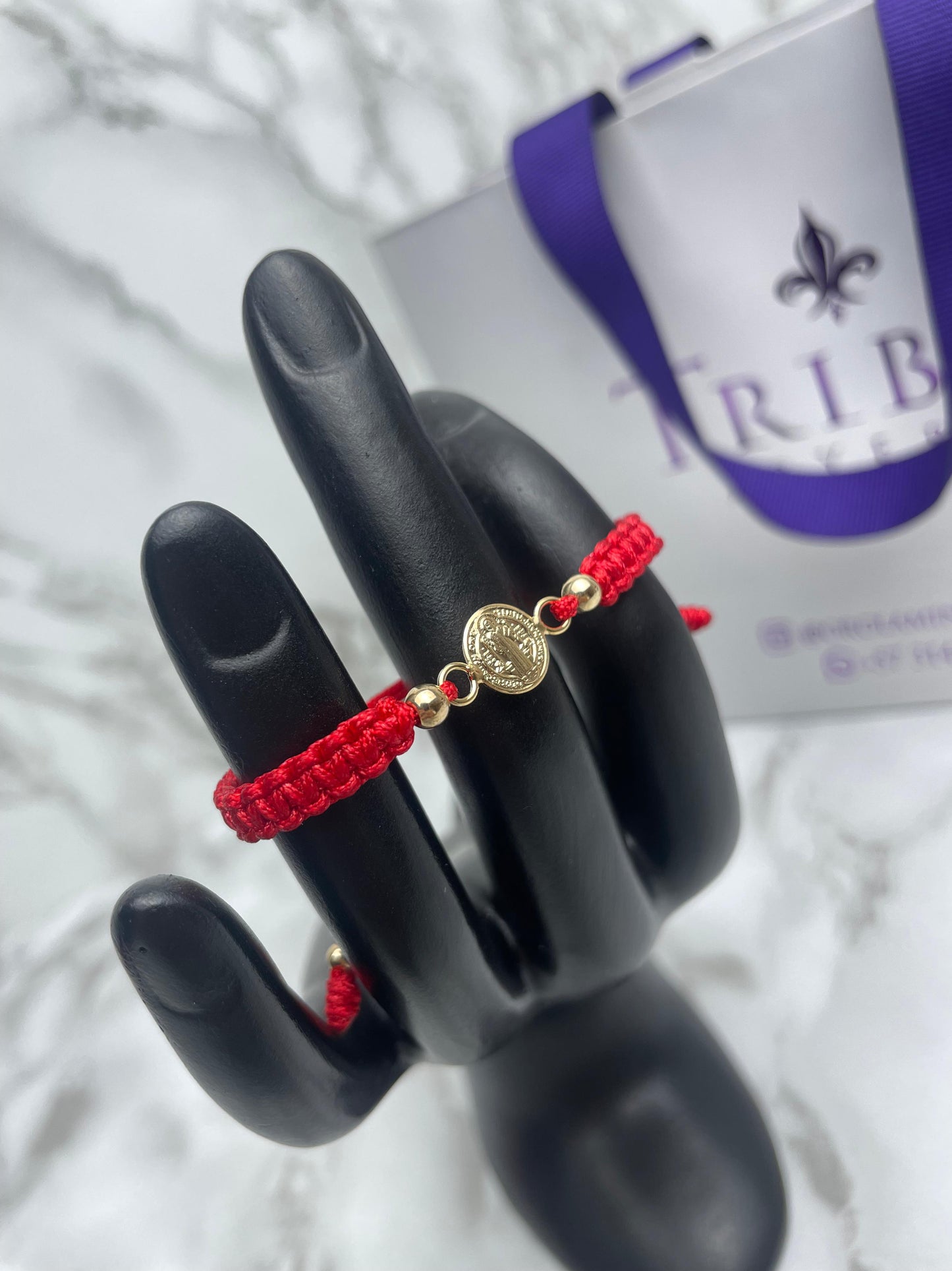 Pulsera Tejida Bebe, Herraje San Benito Balin Liso Oro Laminado 18 K RJ