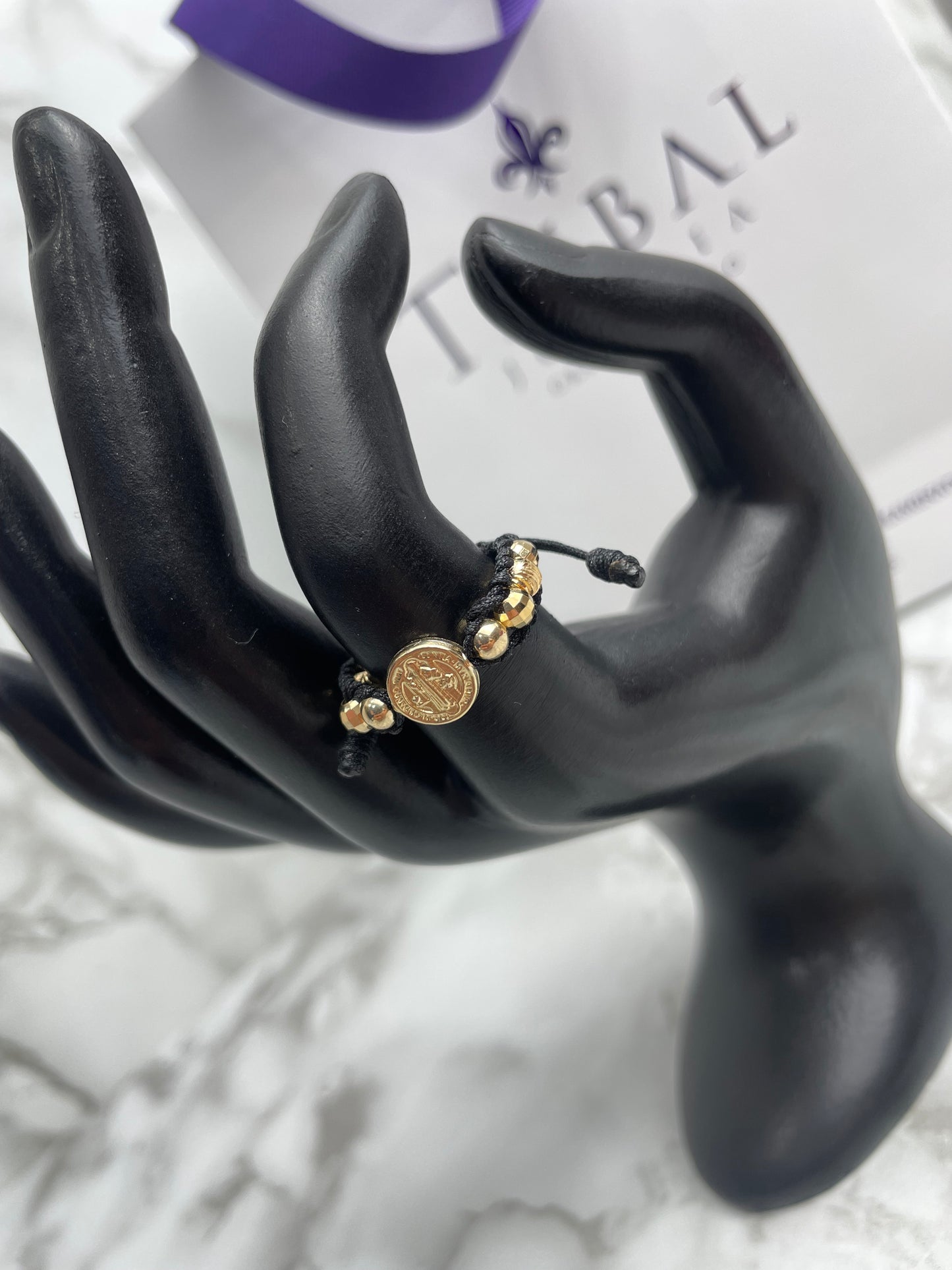 Anillo Tejido Balin Mixto con HRJ San Benito 8 mm NG