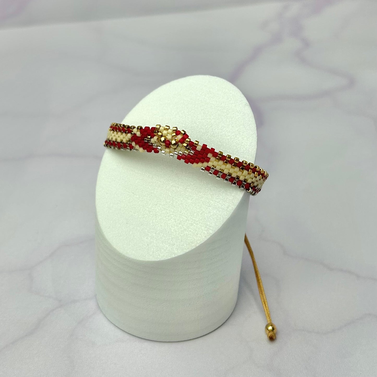 Pulsera Full Miyuki Dos Balines Lisos Oro Laminado 18K BG, RJ