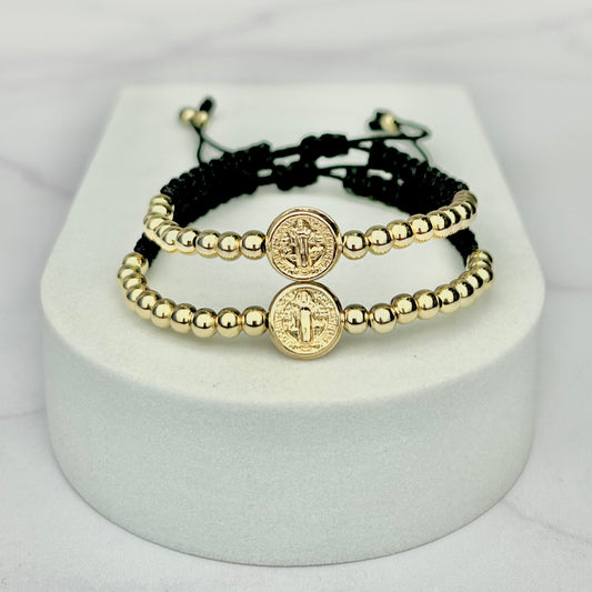 Combo: Pulseras Full Balin Liso X 20 UND Hrj San Benito Remarcado OL18K NG