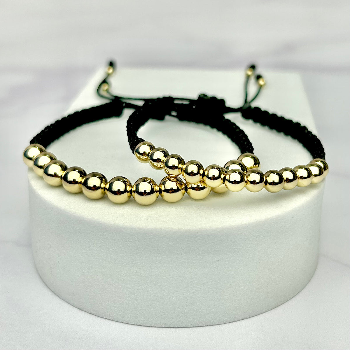 Combo: Pulseras Full Balin Liso Dorado 12 und c/u OL18K NG