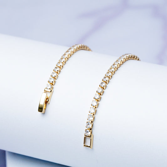 Pulsera Tipo Tennis Circonias Cristal 20 cm