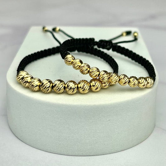 Combo: Pulseras Tejidas Balin Italy  Oro Laminado 18K NG