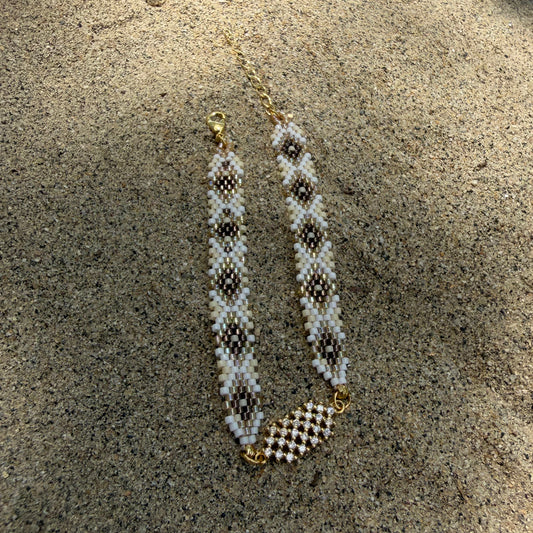Pulsera Miyuki Serpiente con HRJ Circon Cristal