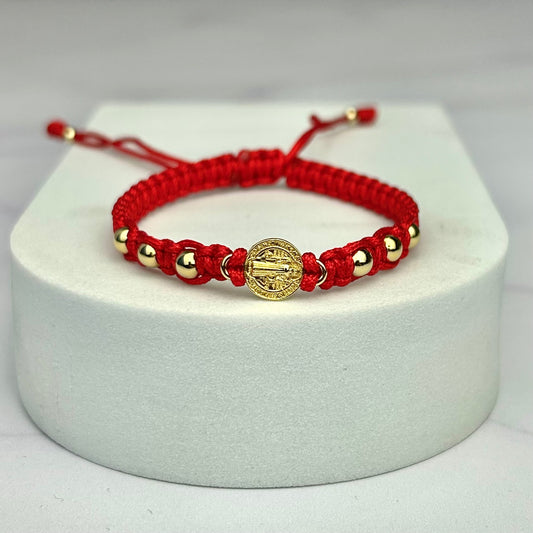Pulsera Tejida Hrj San Benito Balin Liso OL18K RJ