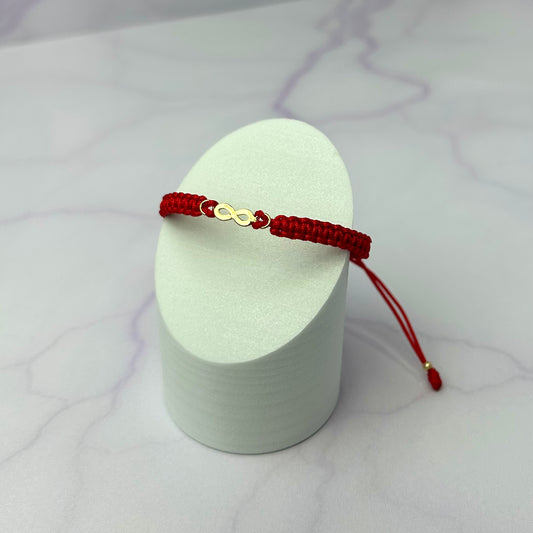 Pulsera Tejida HRJ Infinito Oro Laminado 18K RJ
