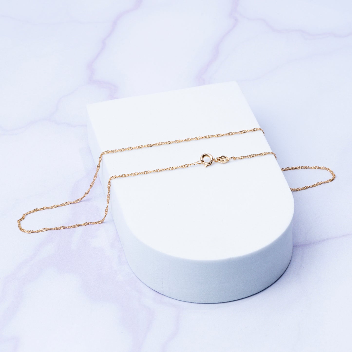 CADENA SINGAPUR DIAMANTADA 1MM 40 CM