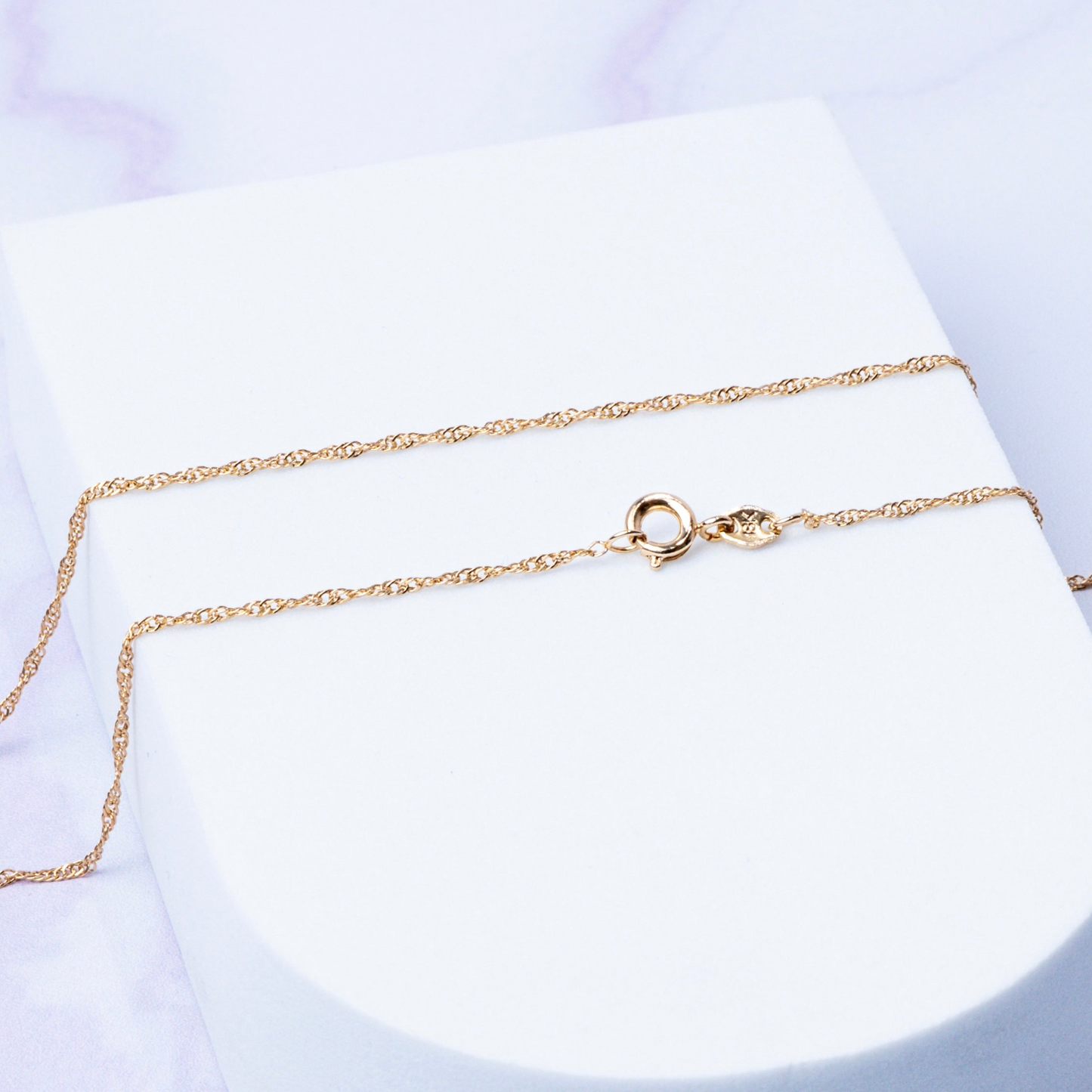 CADENA SINGAPUR DIAMANTADA 1MM 40 CM