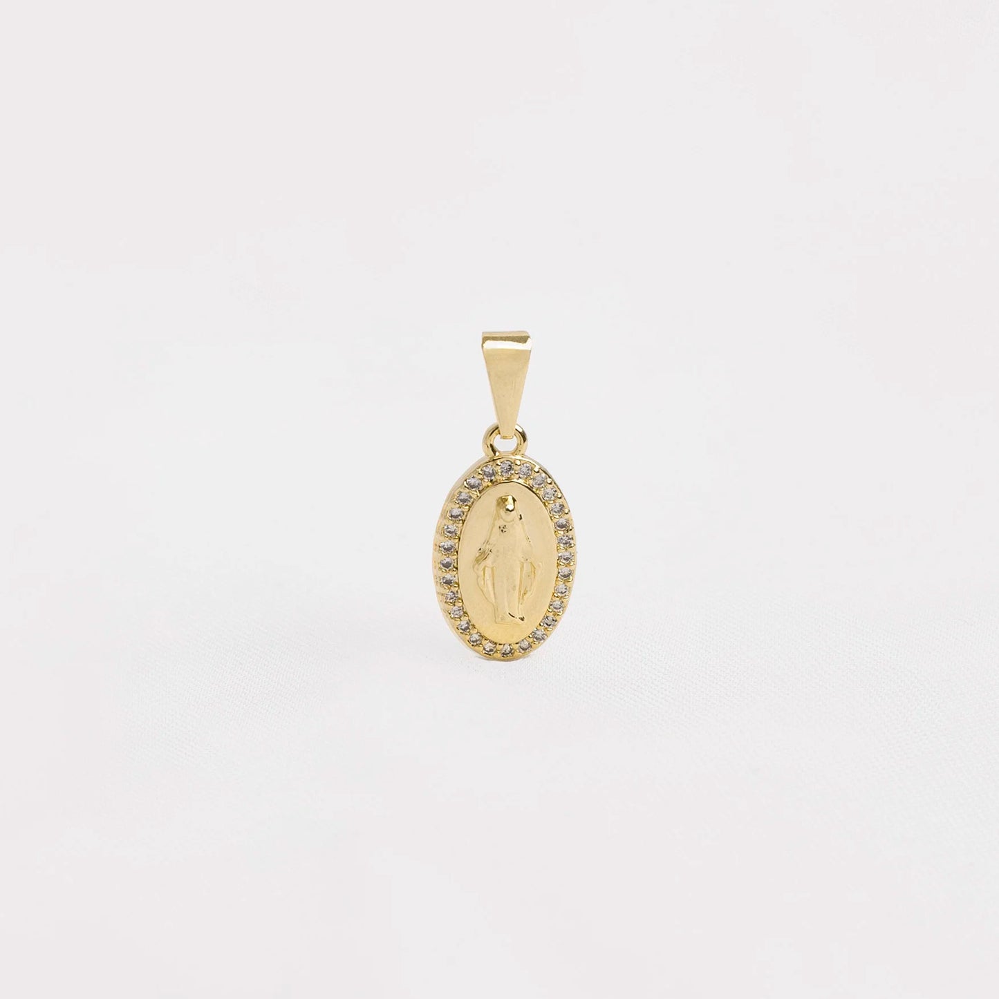 Dije Milagrosa Con Circonias Cristal