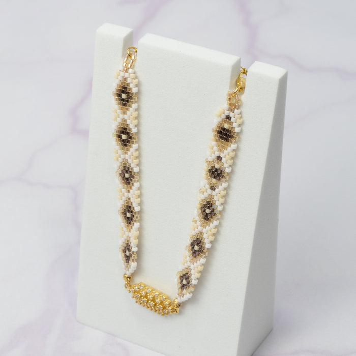 Pulsera Miyuki Serpiente con HRJ Circon Cristal