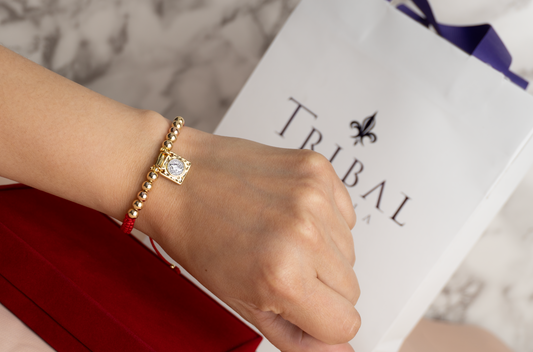 Pulsera Tejida Balin Liso, Escapulario San Benito y Canutillo Italiano Oro Laminado 18k RJ
