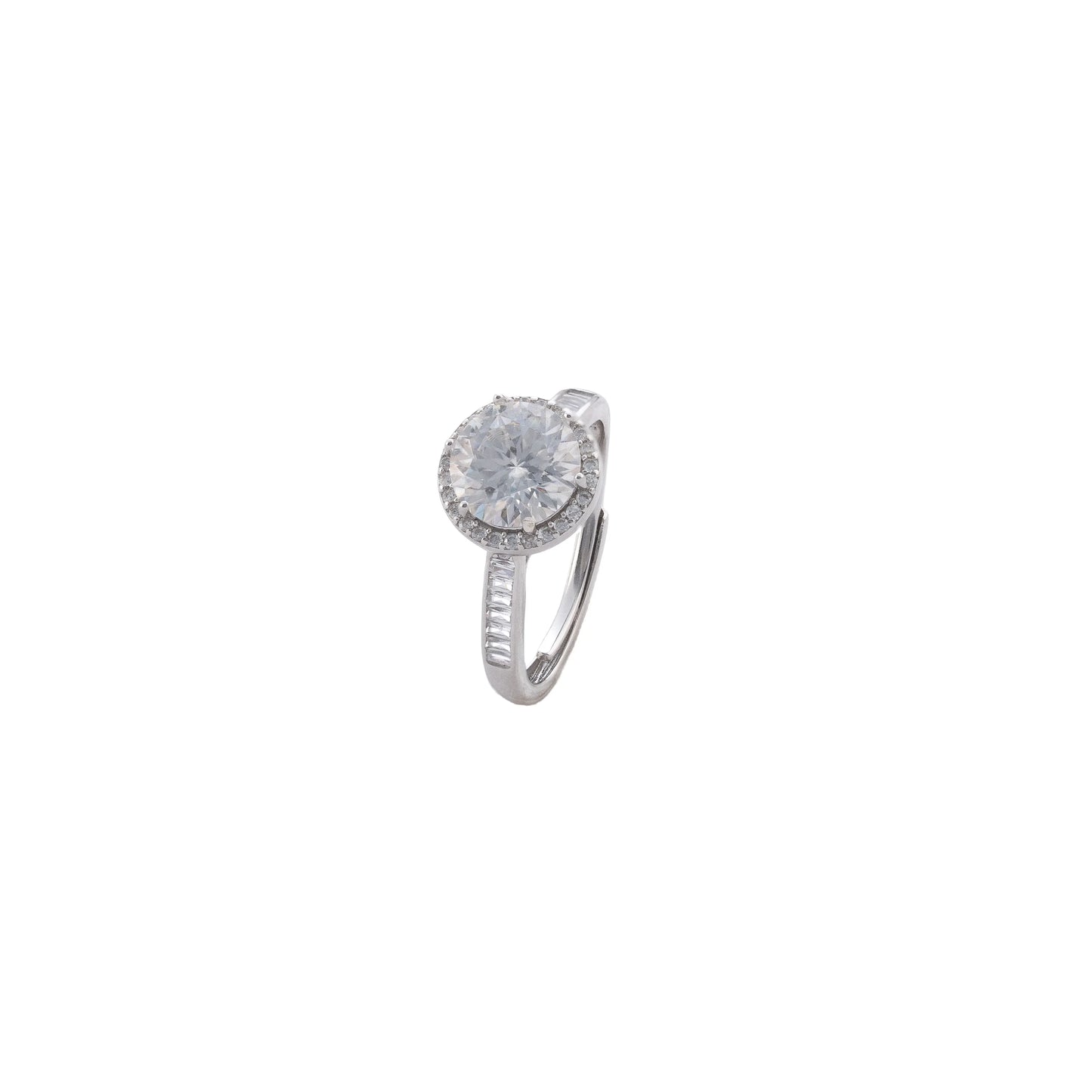 Anillo Belle Nuit Mt Circón Ajustable Plata Ley 925
