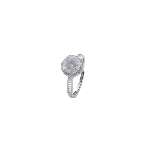 Anillo Belle Nuit Mt Circón Ajustable Plata Ley 925