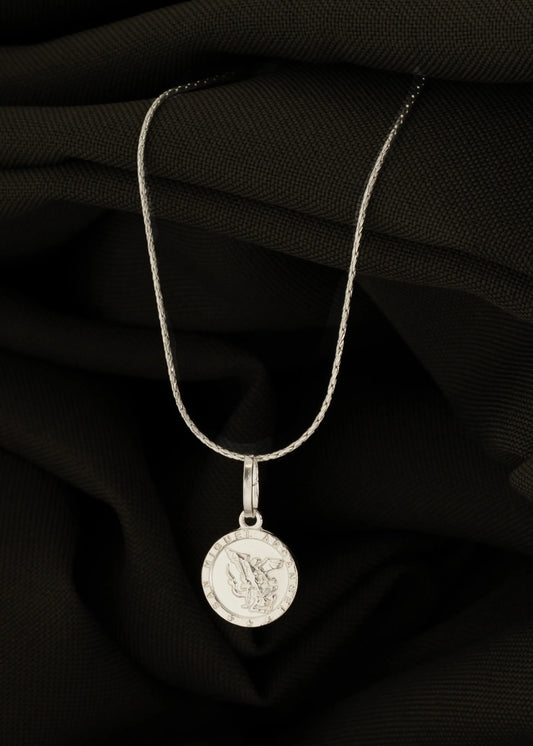 Dije Remarcado San Miguel 1.2 cm Plata 925