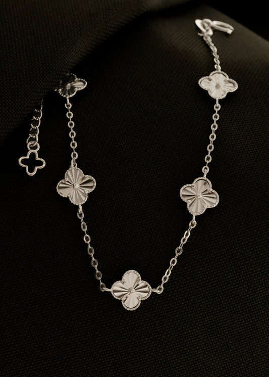 Pulsera Mini Clover 0.7 mm 15 cm + Ext Plata 925