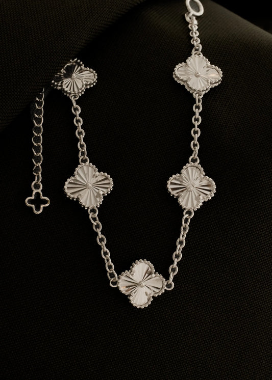 Pulsera Clover 1.2 cm 18 cm Plata 925