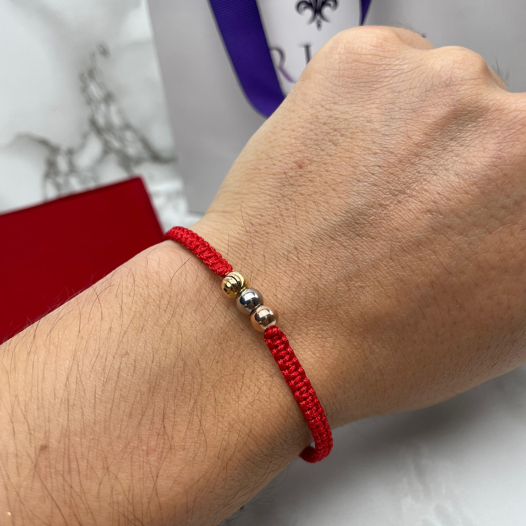 Pulsera Balin 3 Oros - Roja