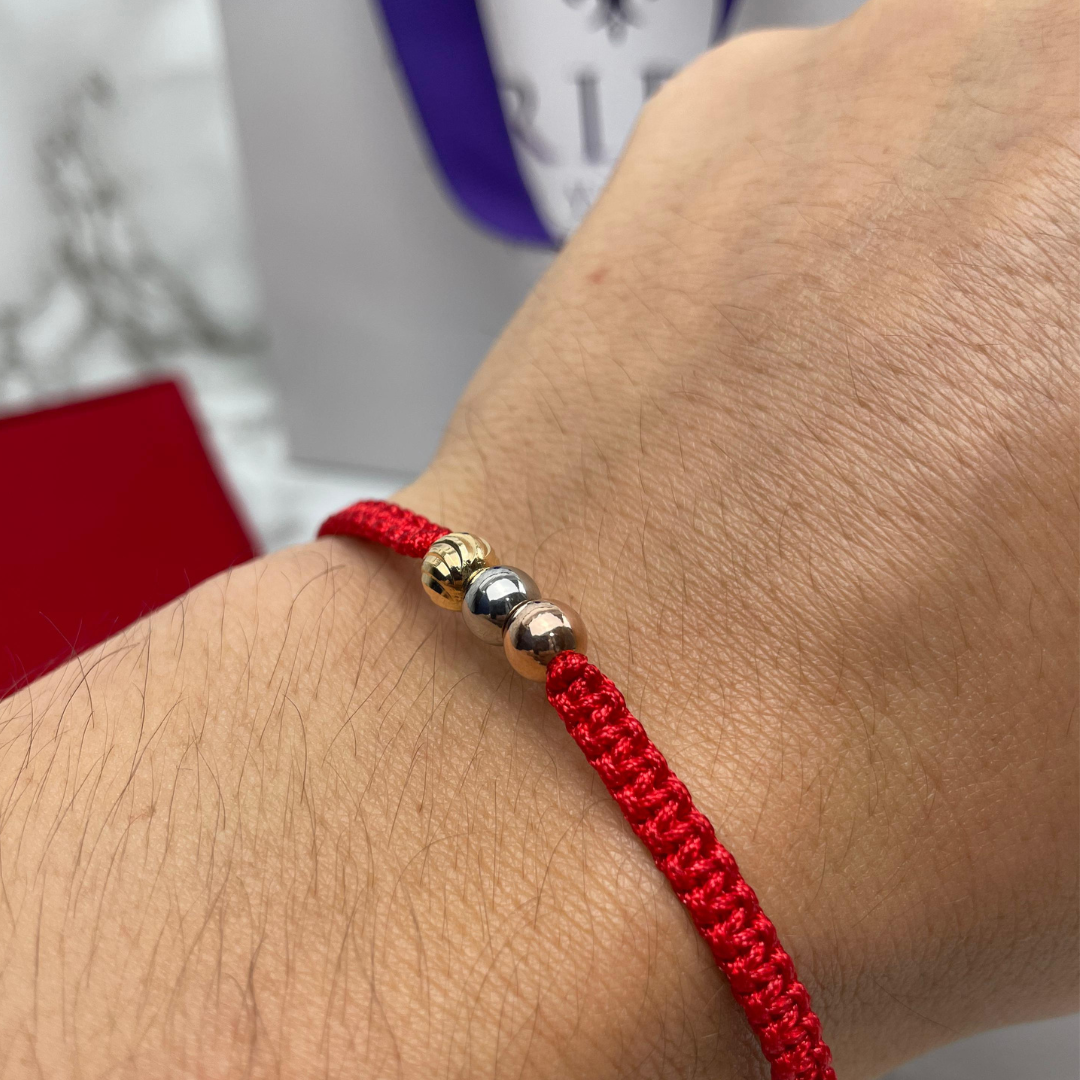 Pulsera Balin 3 Oros - Roja