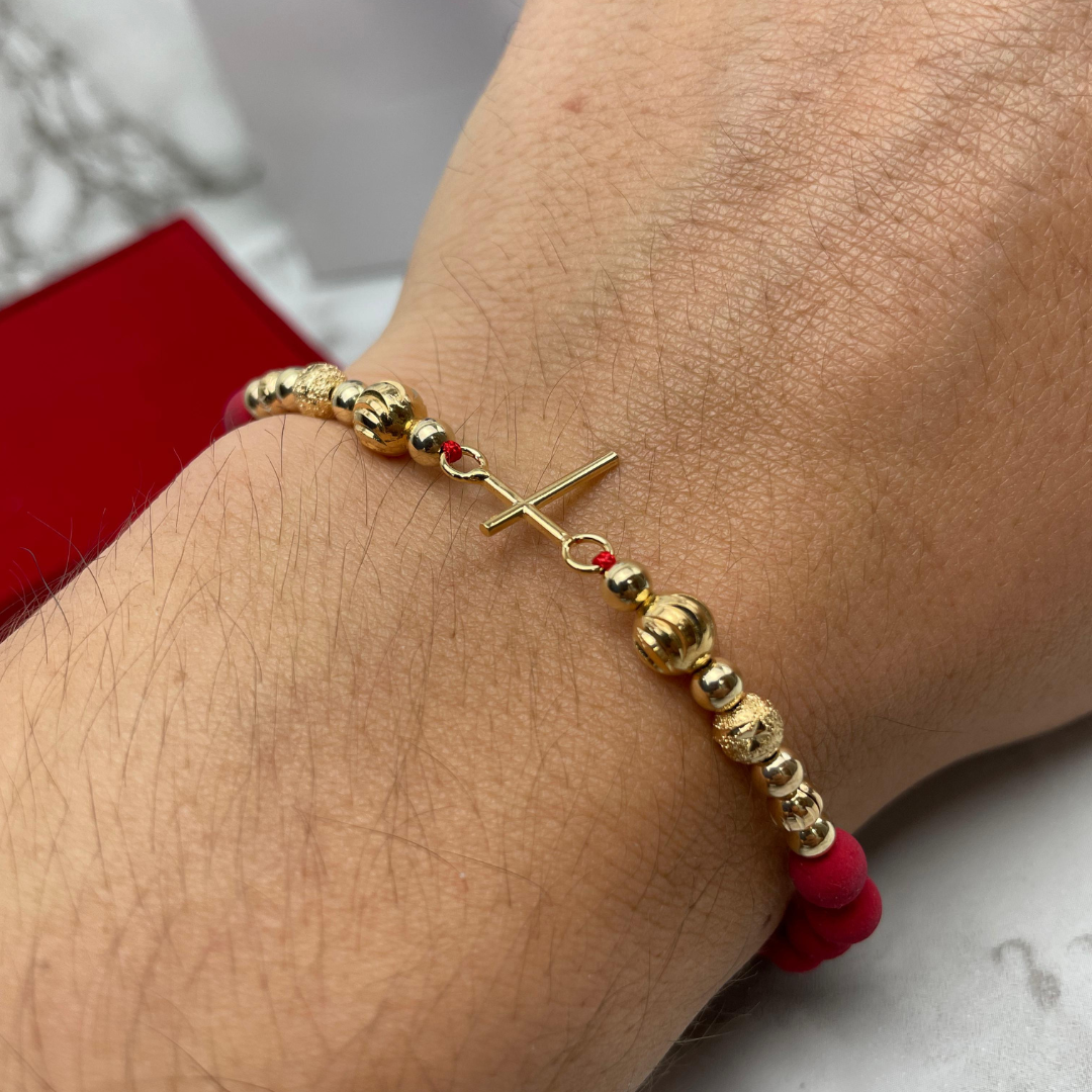 Pulsera Balin Surtido + Cruz - Roja