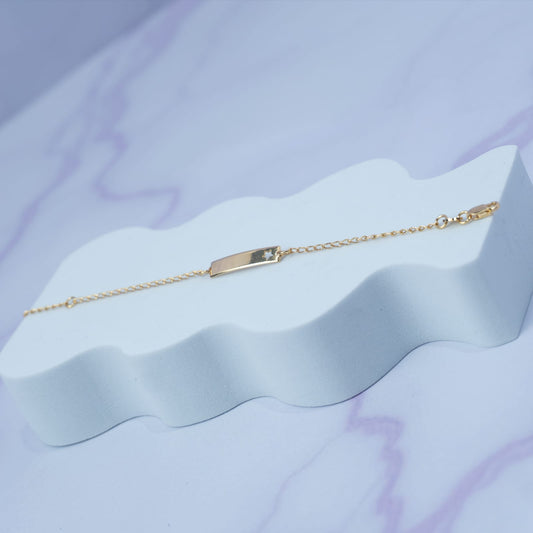 PULSERA ESLABONES 1.5 MM X 15.5 CM PLACA SILUETA ESTRELLA