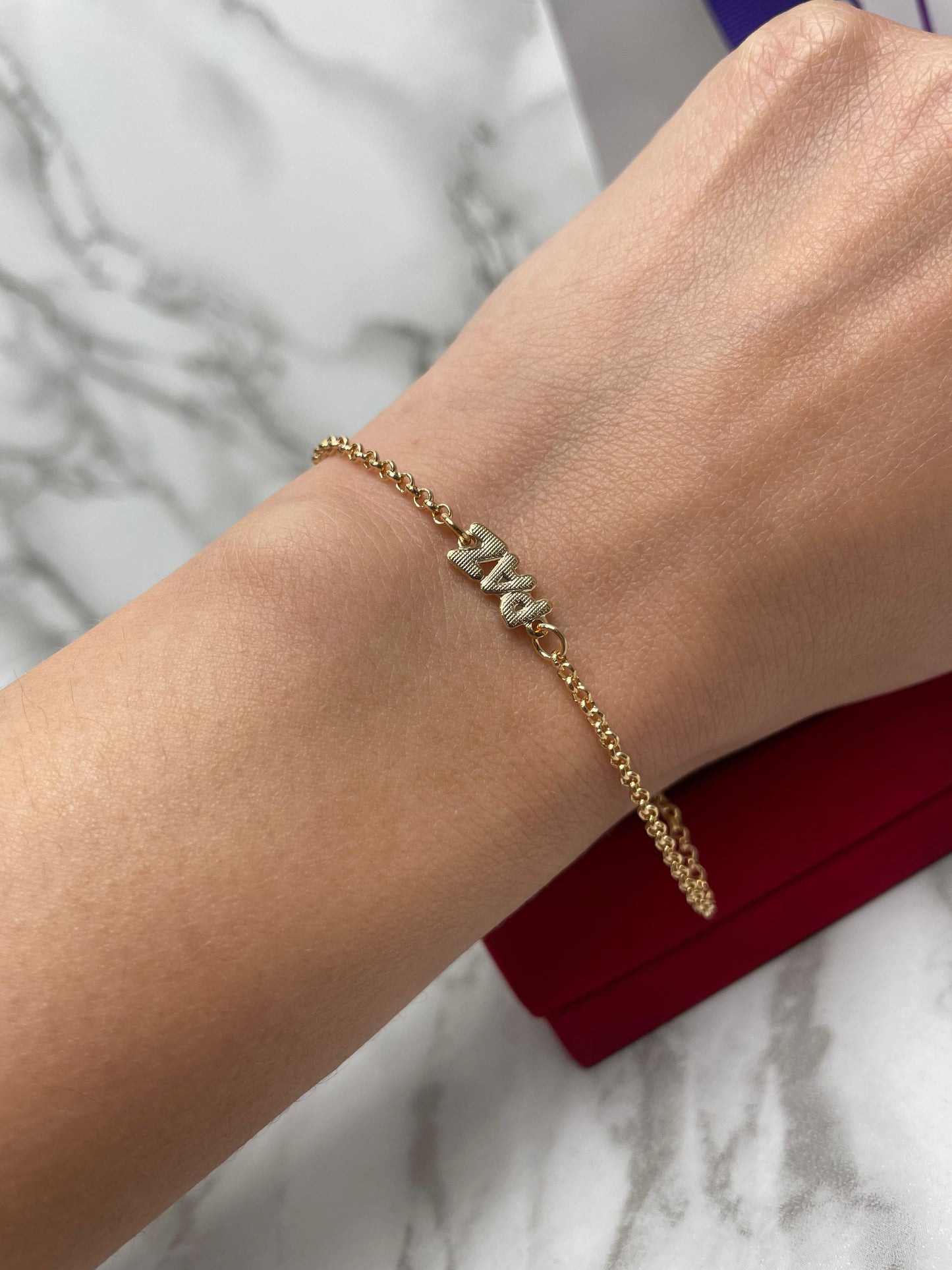Pulsera Dije Paz 19 cm