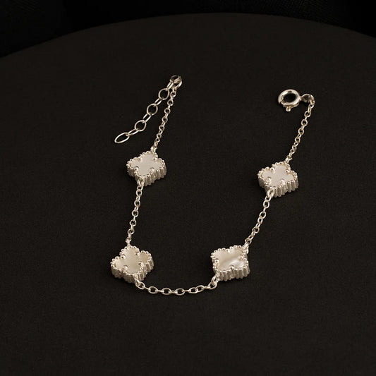 Pulsera Clover Nacar 0.7 mm 15.5 cm Plata 925